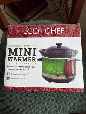 Eco+Chef Football-Themed Mini Stoneware Warmer
